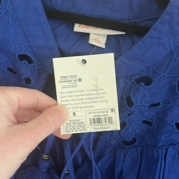 NWT Knox Rose Blue Blouse - Picture 4 of 7